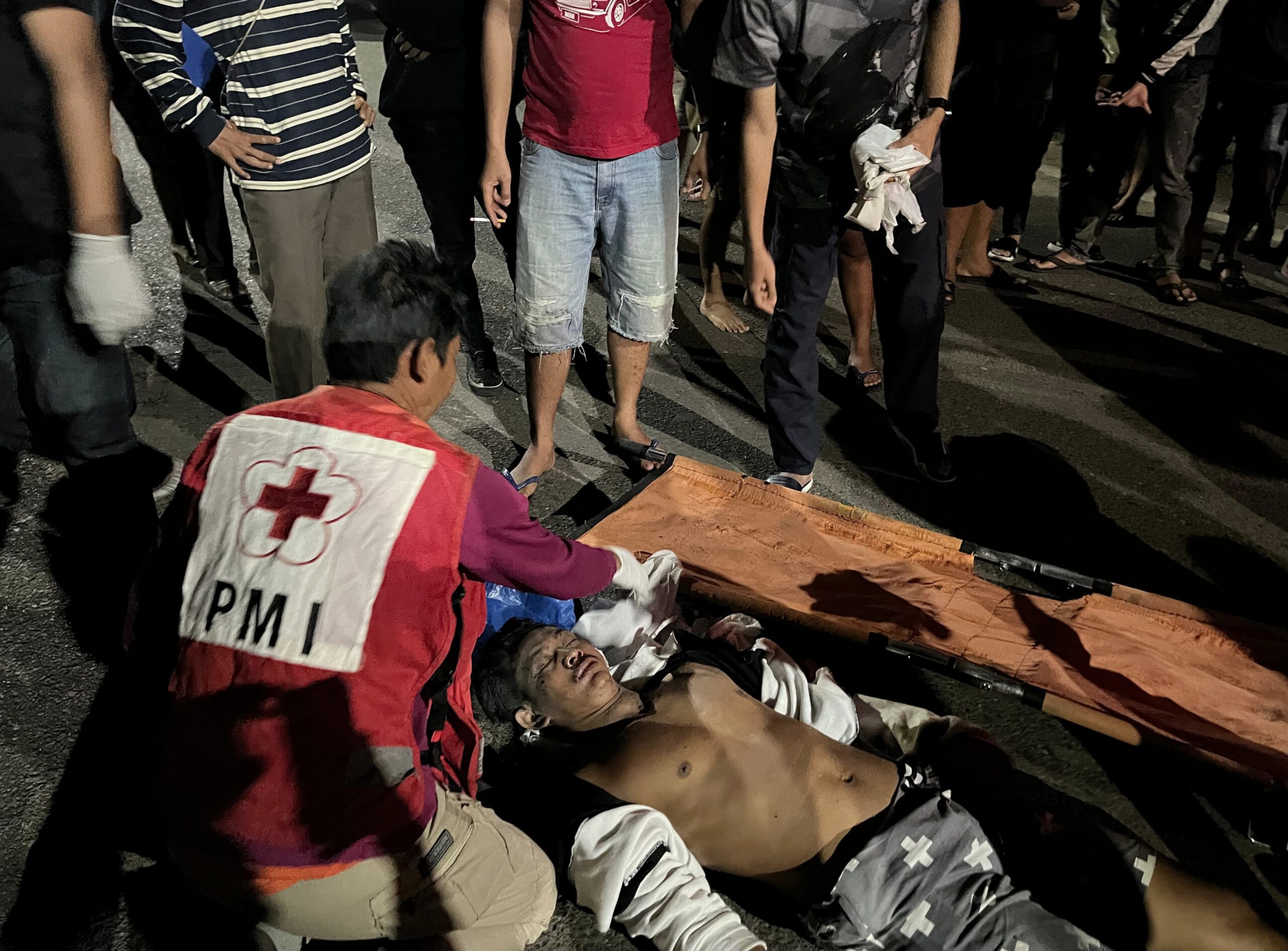 <p>Korban laka tunggal di terowongan Nur Mentaya Sampit, Kamis (1/8).</p>