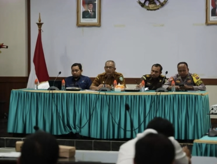 <p>Rakor TPID yang digelar di Ruang Rapat Anggrek Tewu, Lantai II Kantor Bupati baru-baru ini. </p>