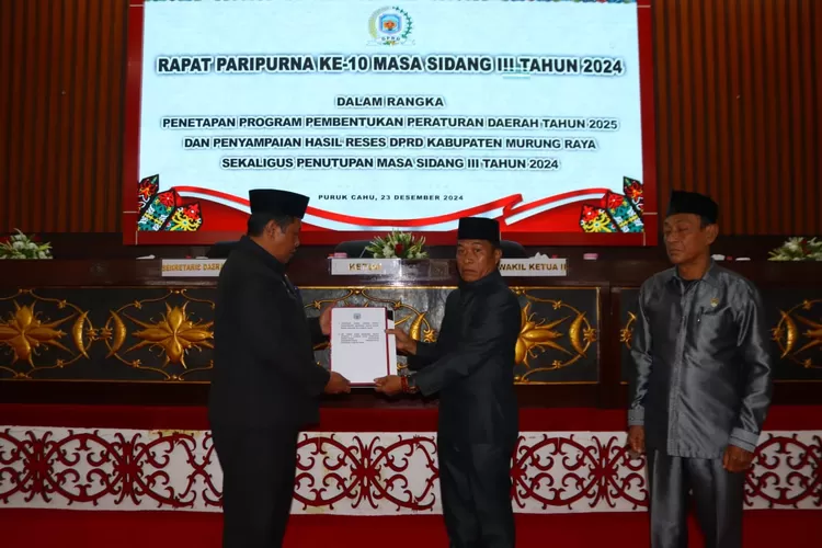 DPRD Mura Gelar Paripurna Penetapan Propemperda 2025 dan Hasil Reses
