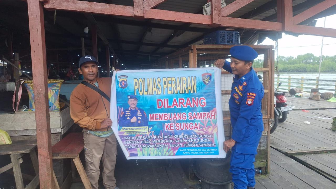 Sadar Lingkungan! Ditpolairud Dorong Warga Seruyan Rawat Sungai Demi Kehidupan yang Sehat