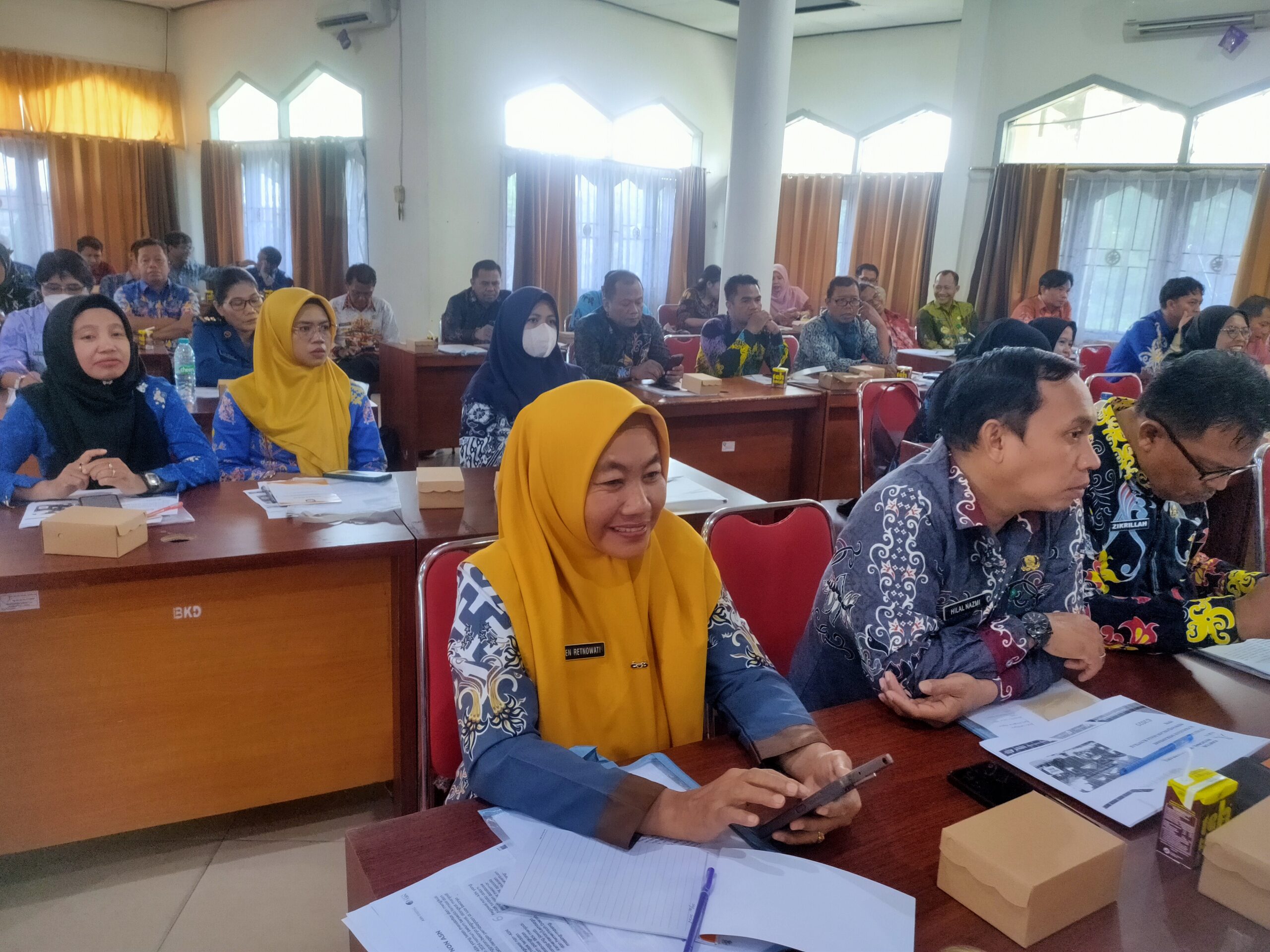 <p>Peserta sosialisasi manajemen ASN untuk pengurusan surat KP4 dan KGB, Kamis (30/10/2025). (Foto : Andri)</p>