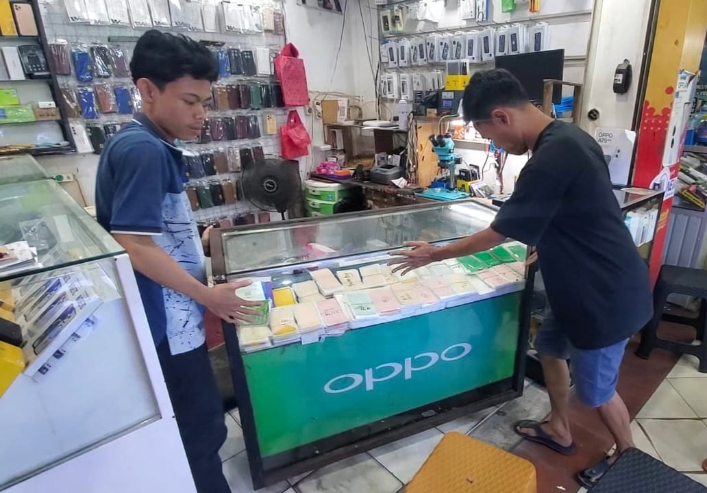<p>Suasana lokasi aksi pencurian di PPM Sampit</p>