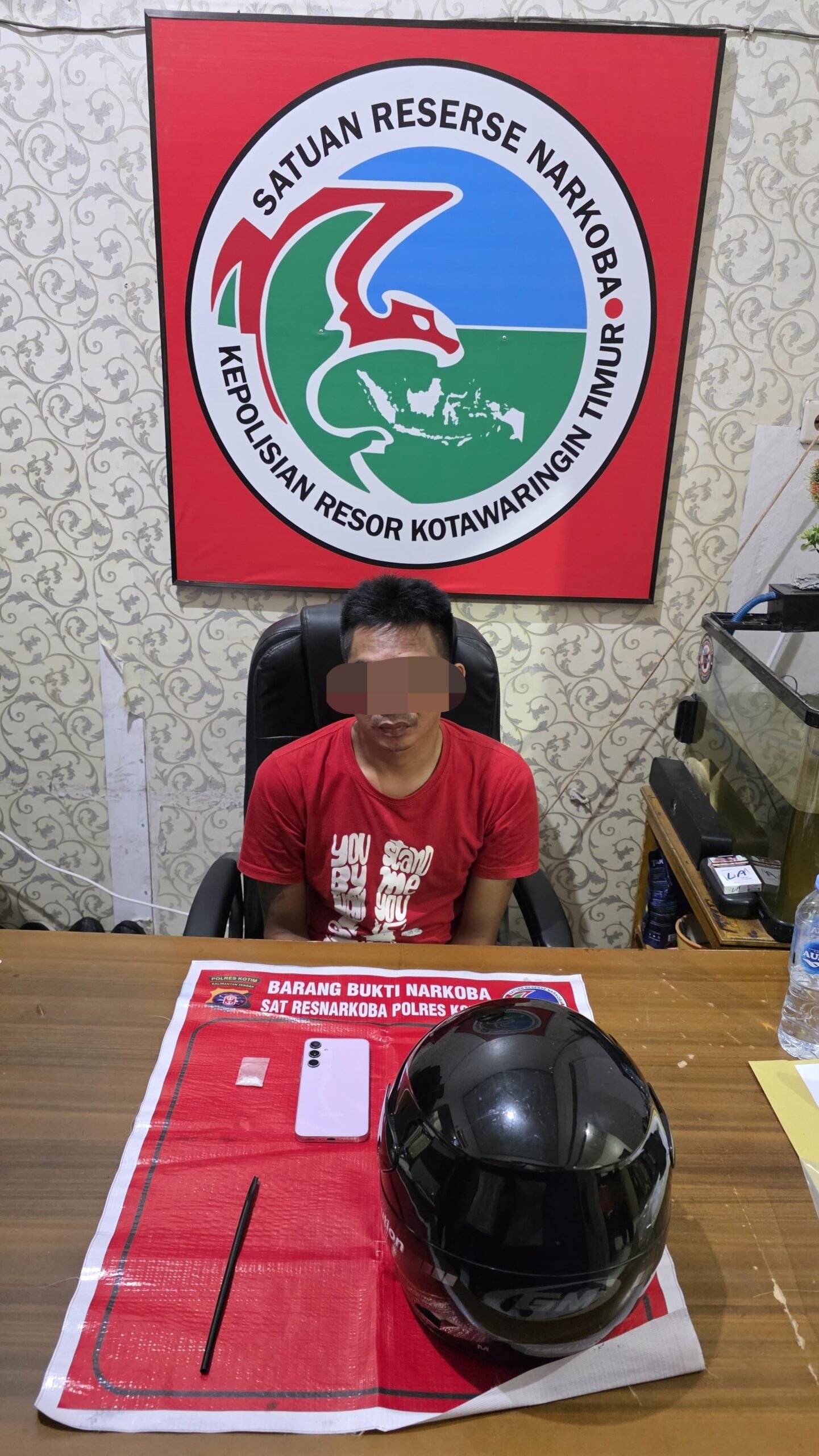 Simpan Sabu di Helm, Duda Ditangkap Polisi di Baamang