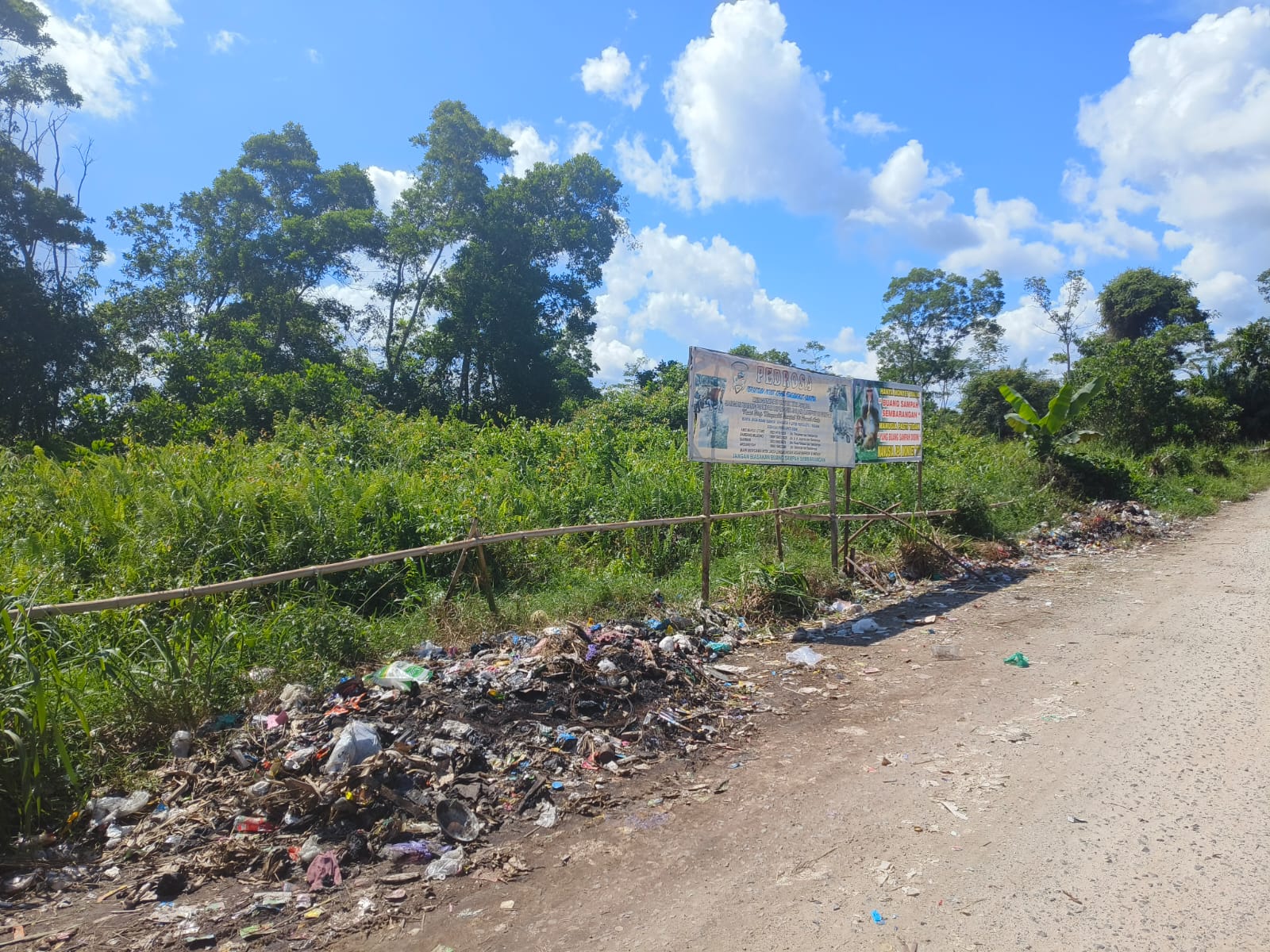 <p>Lokasi titik rawan pembuangan sampah di Jalan Dewi Sartika, Kecamatan Mentawa Baru Ketapang, Kabupaten Kotim. </p>
