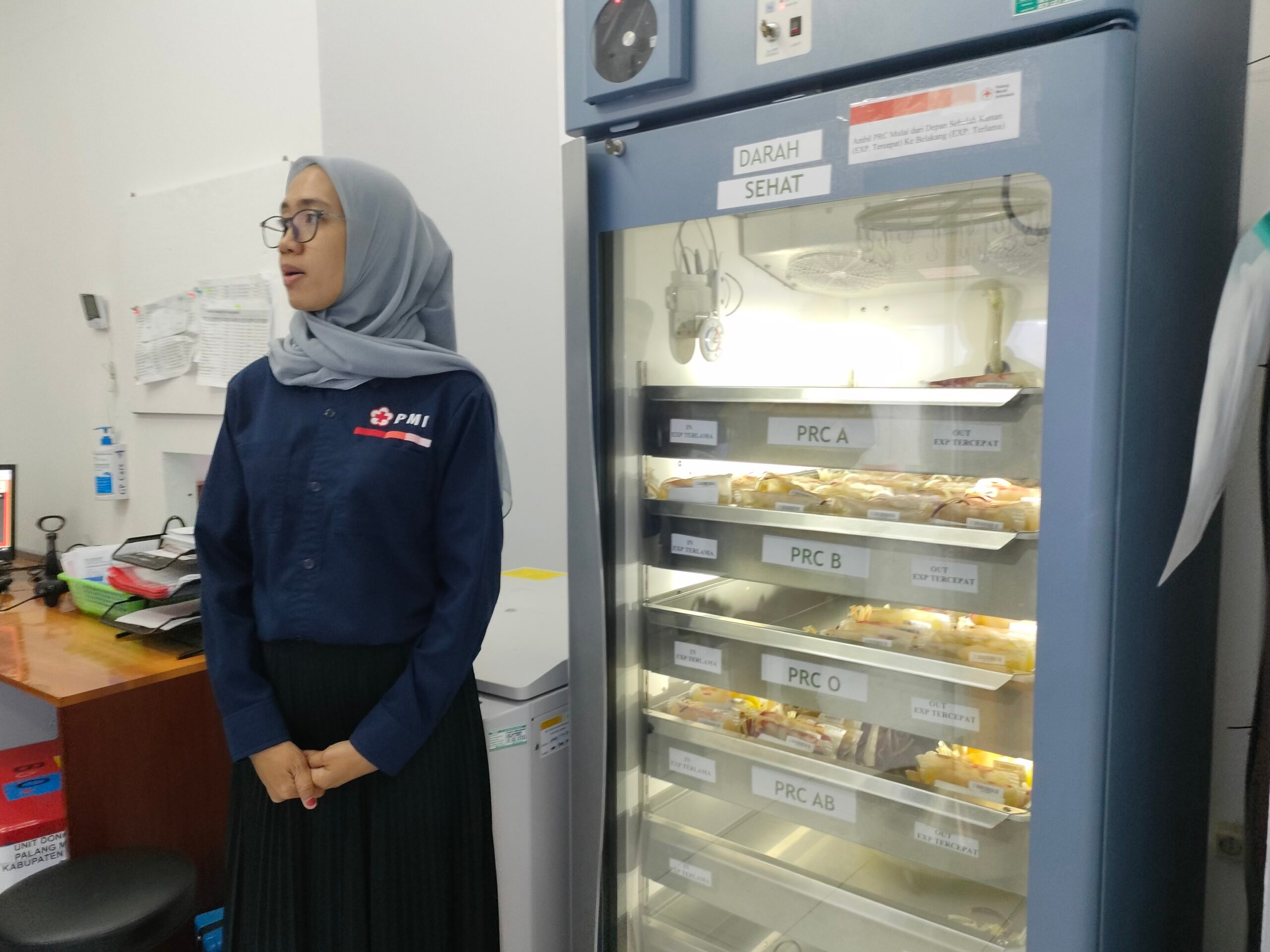 <p>Stok darah sehat yang ada di PMI Kotim</p>