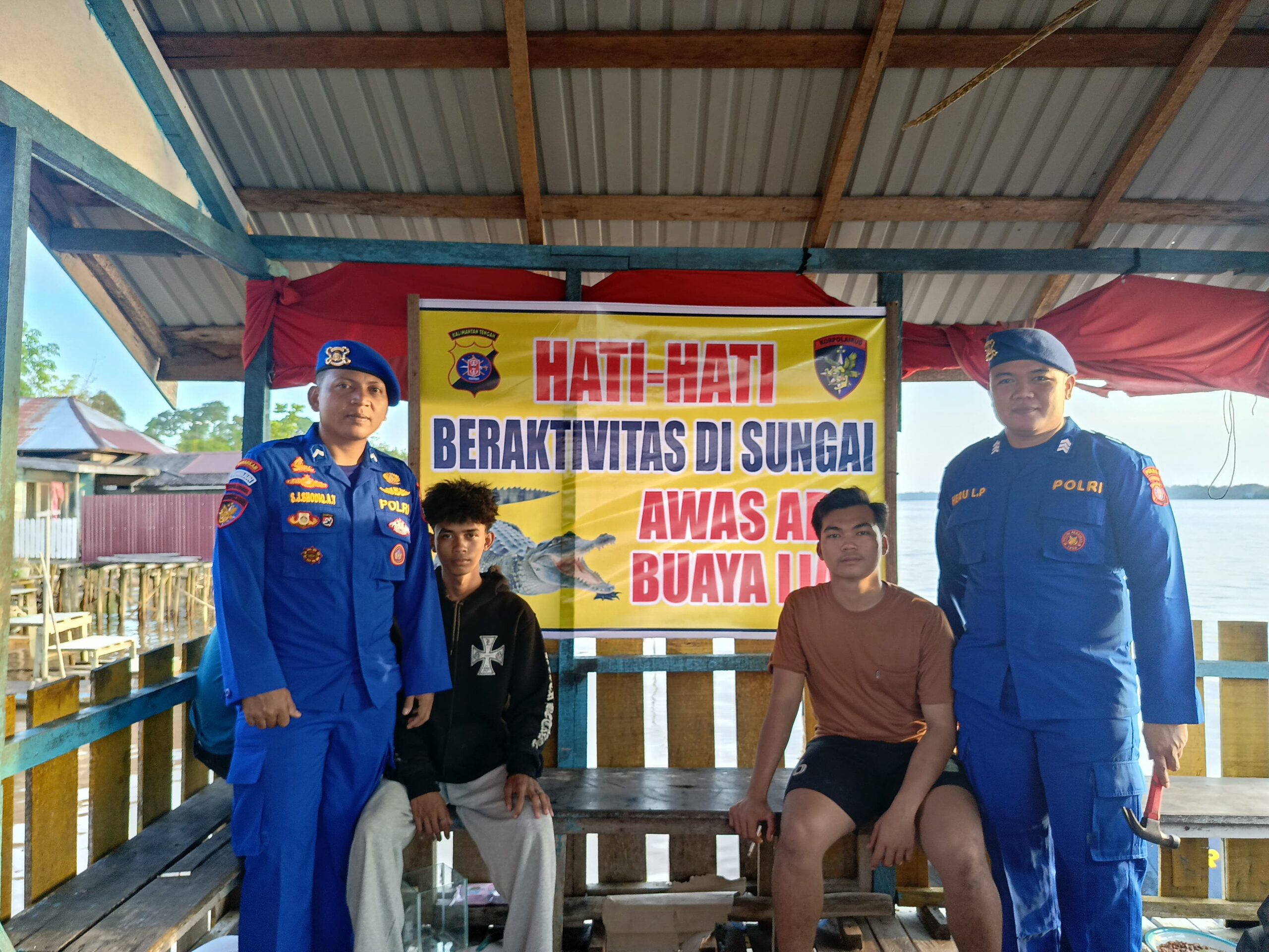 Ditpolairud Imbau Warga Waspadai Kemunculan Buaya Liar di Sungai Kahayan