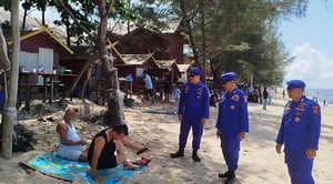 Cegah Insiden dan Premanisme, Ditpolairud Polda Kalteng Lakukan Pengamanan di Pantai Ujung Pandaran