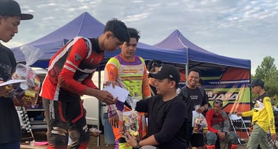 Kapolres Kotim Dukung Latber Grasstrack di Sirkuit Sehati, Dorong Pembinaan Pembalap Muda