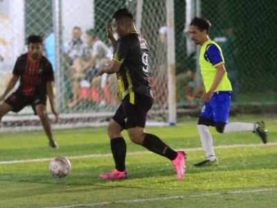 Laga El Clásico Mini Soccer: Bhayangkara FC Tundukkan PWI Kotim dalam Eksebisi Liga Ramadhan Cup