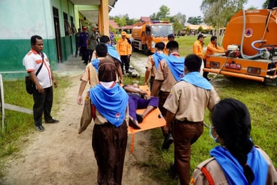 Pemkab Kotim Gelar Simulasi Karhutla di Sekolah