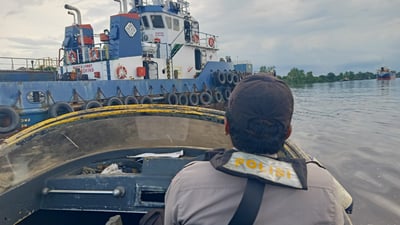 Cegah Pelanggaran Pelayaran, Ditpolairud Polda Kalteng Gelar Patroli di DAS Mentaya