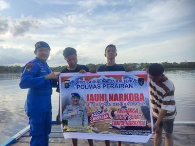 Ditpolairud Polda Kalteng Imbau Pemuda di Tanjung Putri Seberang Jauhi Narkoba