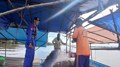 Lindungi Ekosistem DAS Jelai Sukamara, Ditpolairud Awasi Ketat Aktivitas Penangkapan Ikan