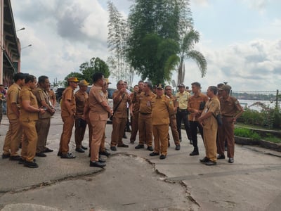 Perbaikan Jalan Rusak dan Lantai Tergenang di Pasar PPM Sampit Diprioritaskan