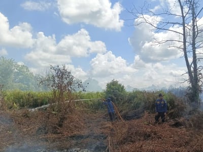 Lahan Seluas 755 Meter Persegi di Jalan Jenderal Sudirman Km 2,5 Sampit Terbakar