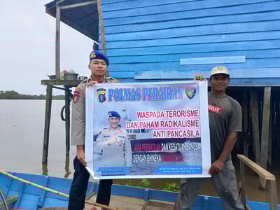 Ditpolairud Polda Kalteng Gencarkan Edukasi Bahaya Radikalisme di DAS Seruyan