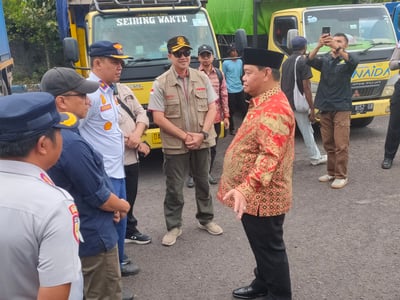 Jalan Rusak Akibat Truk Over Kapasitas, Bupati Pantau Razia Truk Kelebihan Muatan