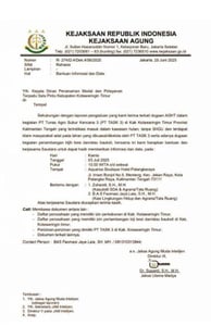 Kejagung Minta Data Perizinan PT TASK 3, Ada Apa?