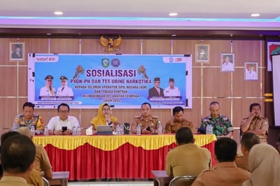 Wabup Kotim Tegaskan Komitmen Perangi Narkoba Lewat Sosialisasi dan Tes Urine ASN di Cempaga