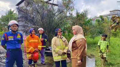 Wabup Kotim Tinjau Lokasi Kebakaran di Bapanggang Raya, Sampaikan Duka dan Komitmen Bantu Korban