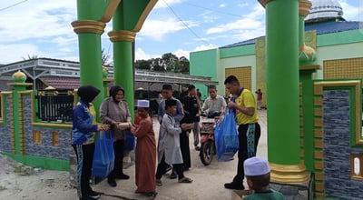 Jumat Berkah, Ditpolairud Polda Kalteng Tebar Kepedulian di Desa Belanti