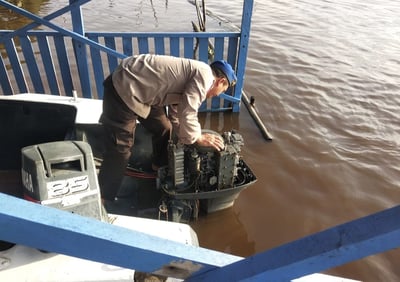 Dukung Tugas Patroli, Ditpolairud Polda Kalteng Lakukan Perawatan Kapal Secara Rutin