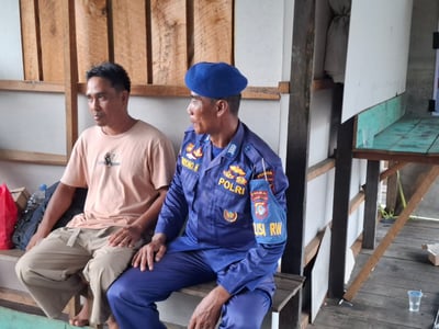 Ditpolairud Polda Kalteng Ajak Warga Desa Binaan Aktif Jaga Kamtibmas yang Kondusif