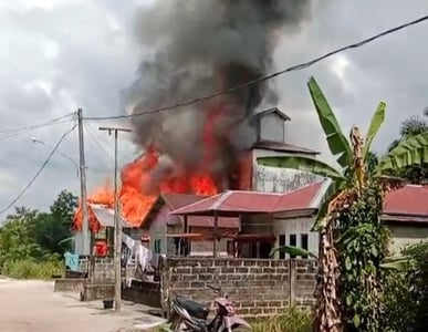 Kebakaran Kembali Terjadi di Wilayah Selatan Kotim, Satu Rumah Hangus