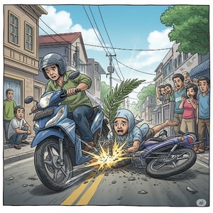 Tragis! Nenek di Kotim Tertabrak Motor Saat Menyeberang, Tulang Kaki Patah