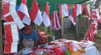 Pedagang Bendera di Sampit Tak Berani Menjual Bendera One Piece