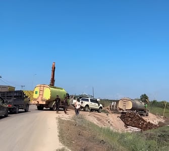 Dishub Warning Batas Tonase Kendaraan Selama Perbaikan Jembatan Lenggana 