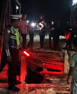 Jembatan Sei Lenggana di KM 21 Kembalo Rusak, Akses Sampit–Pangkalan Bun Terhambat