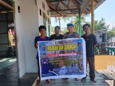 Ditpolairud Polda Kalteng Gencarkan Edukasi Pencegahan Karhutla di Batanjung