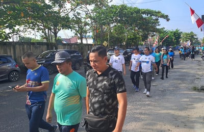 KSOP Kelas III Sampit Gelar Jalan Sehat Bersama Insan Maritim di Sampit