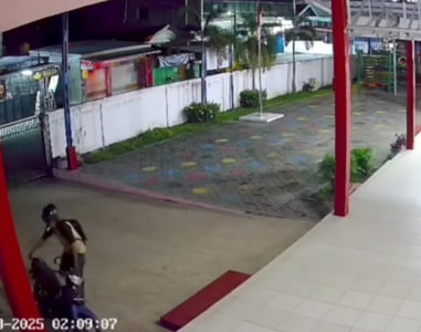 Motor Guru TK Bhayangkari Sampit Dicuri Saat Dini Hari, Aksi Pelaku Terekam CCTV