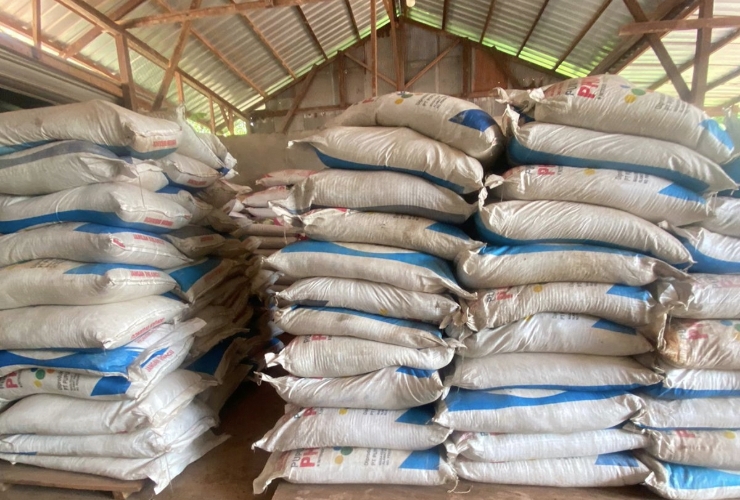 <p>Pupuk subsidi yang digrebek tim Resmob Polres Kotim.</p>
