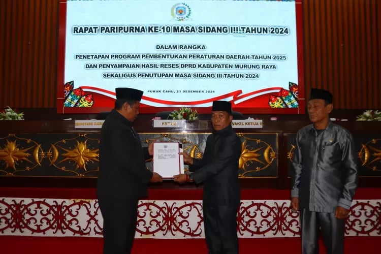 DPRD Mura Gelar Paripurna Penetapan Propemperda 2025 dan Hasil Reses