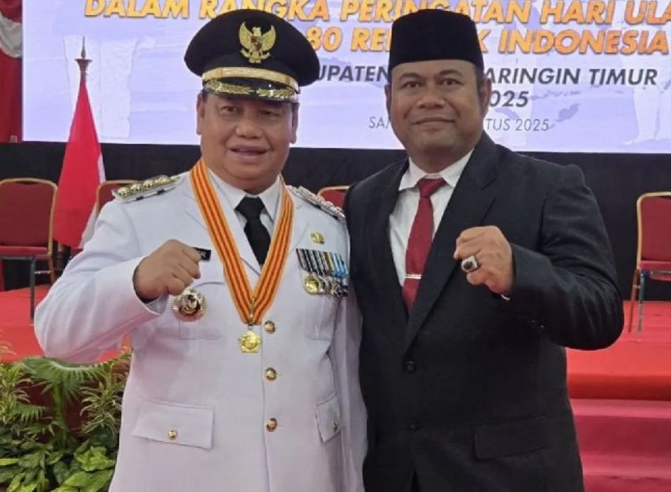 <p>Ketua Kadin Kotim, Susilo, bersama Bupati Kotim Halikinnor. (Foto: Ist) </p>
